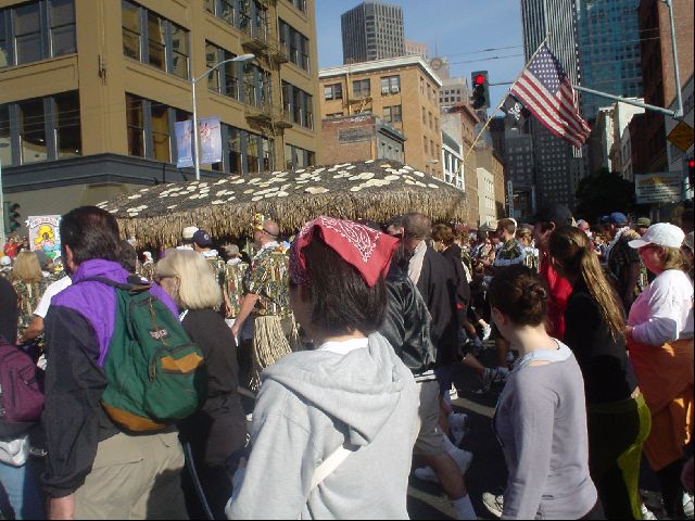 Crazy Floats
A group of people actually built this whole tropical-style bar, complete with a bartender, seats, etc., oh, and of course beer.
INSANE!