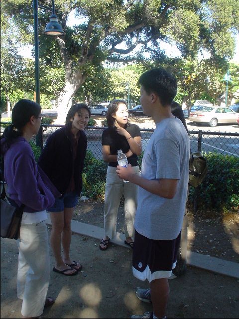 Anthony and da Girls
Joyce, Julie, Kathy and Anthony
Would've been a Money Shot, except Nancy commented, "Well, it's not like any of the girls are talking to Anthony anyway."