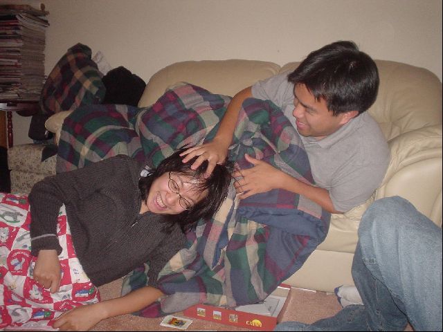 "I will suck your brains out!"
Kathy and Jonathan showing some PD"A"